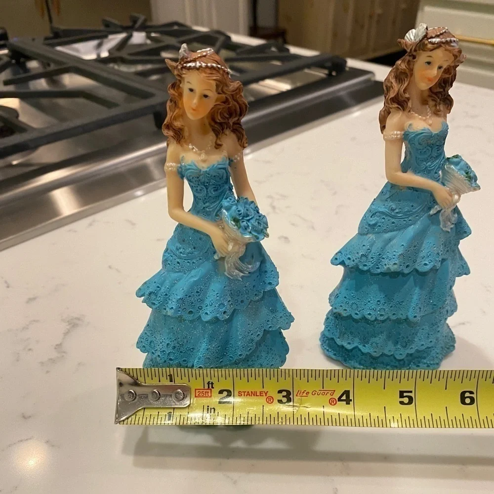 Mis Quince Anos Sweet 16 Birthday Cake Topper Girl Figurine Turquoise Bl…